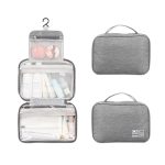Water Resistant Toiletry Bag Makeup Bag Cosmetic Bag Travel Organizer With Hook - 1