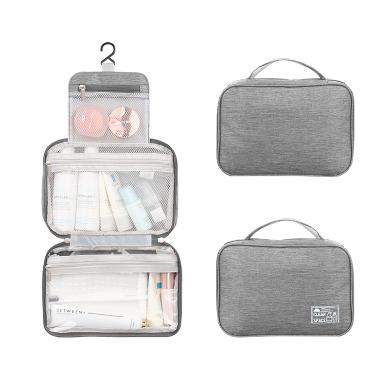 Water Resistant Toiletry Bag Makeup Bag Cosmetic Bag Travel Organizer With Hook - 1