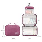 Water Resistant Toiletry Bag Makeup Bag Cosmetic Bag Travel Organizer With Hook - 2