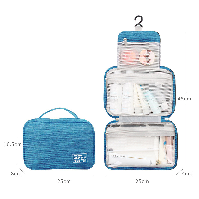 Water Resistant Toiletry Bag Makeup Bag Cosmetic Bag Travel Organizer With Hook - 5