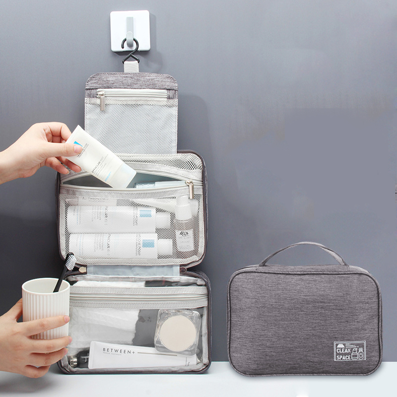 Water Resistant Toiletry Bag Makeup Bag Cosmetic Bag Travel Organizer With Hook - 9